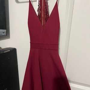 Windsor Burgundy Backless Dress